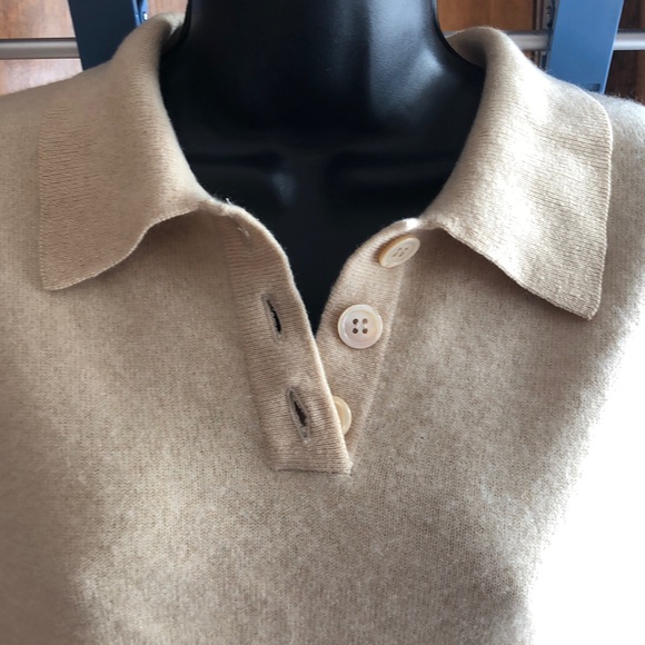 Talbots 100% Cashmere Polo Sweater - Picture 2 of 16